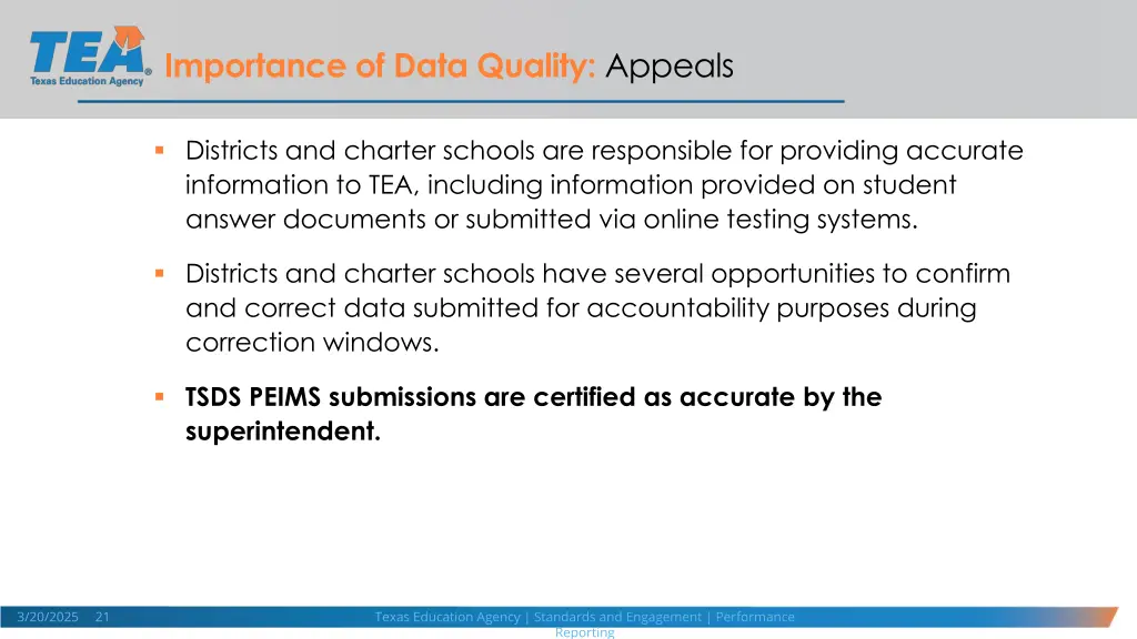 importance of data quality appeals