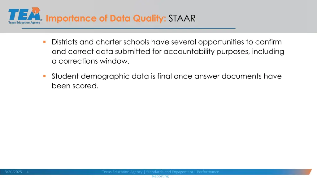 importance of data quality staar