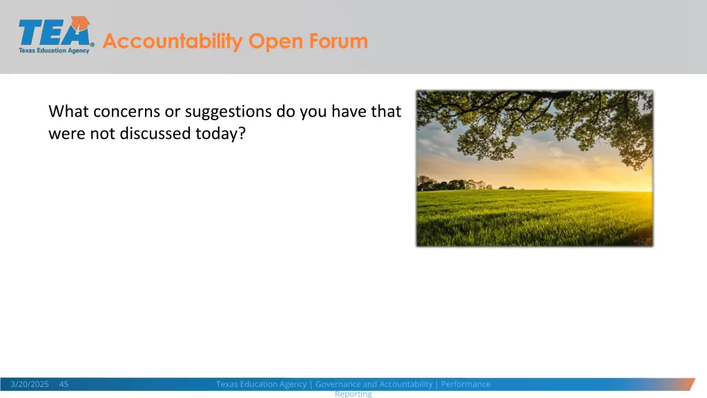 accountability open forum