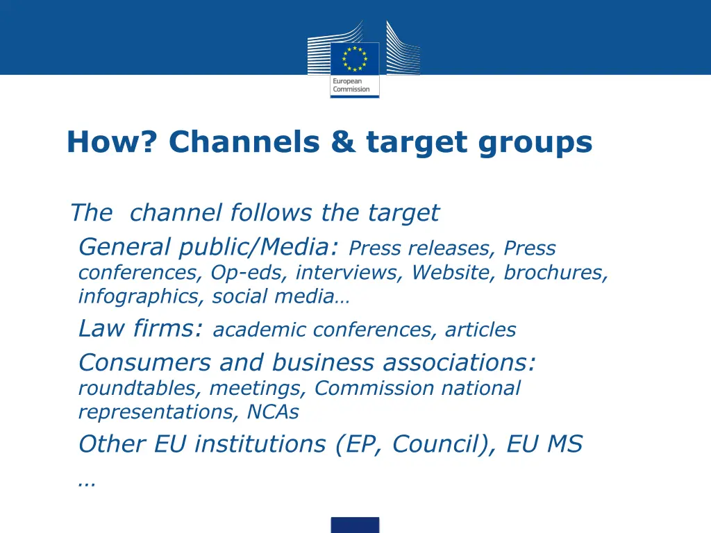 how channels target groups