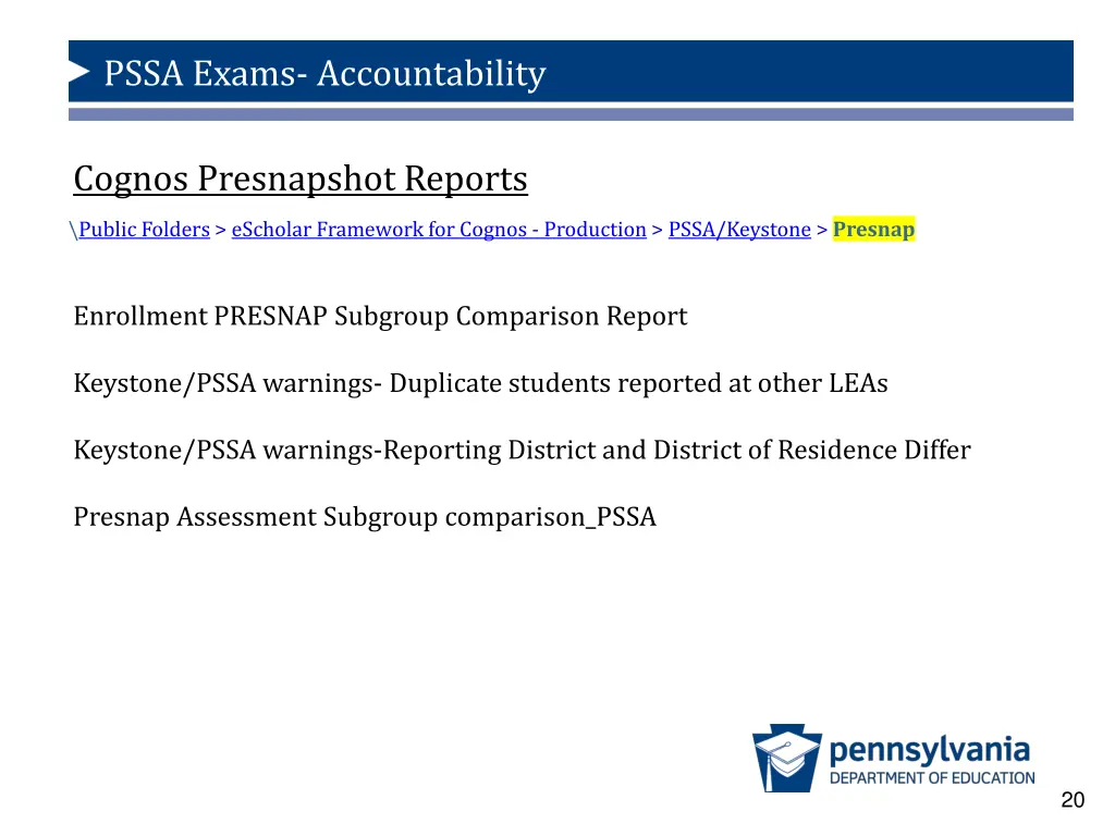 pssa exams accountability 16