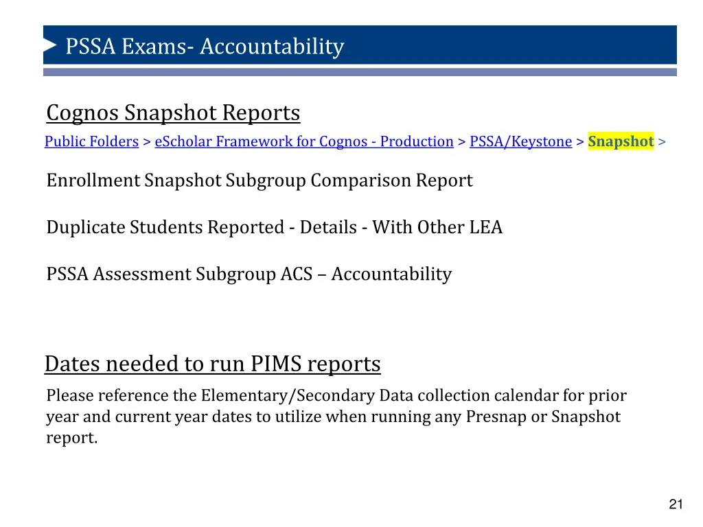 pssa exams accountability 17