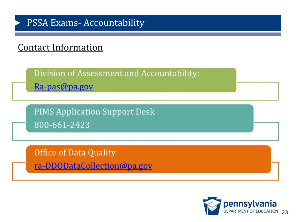 pssa exams accountability 19