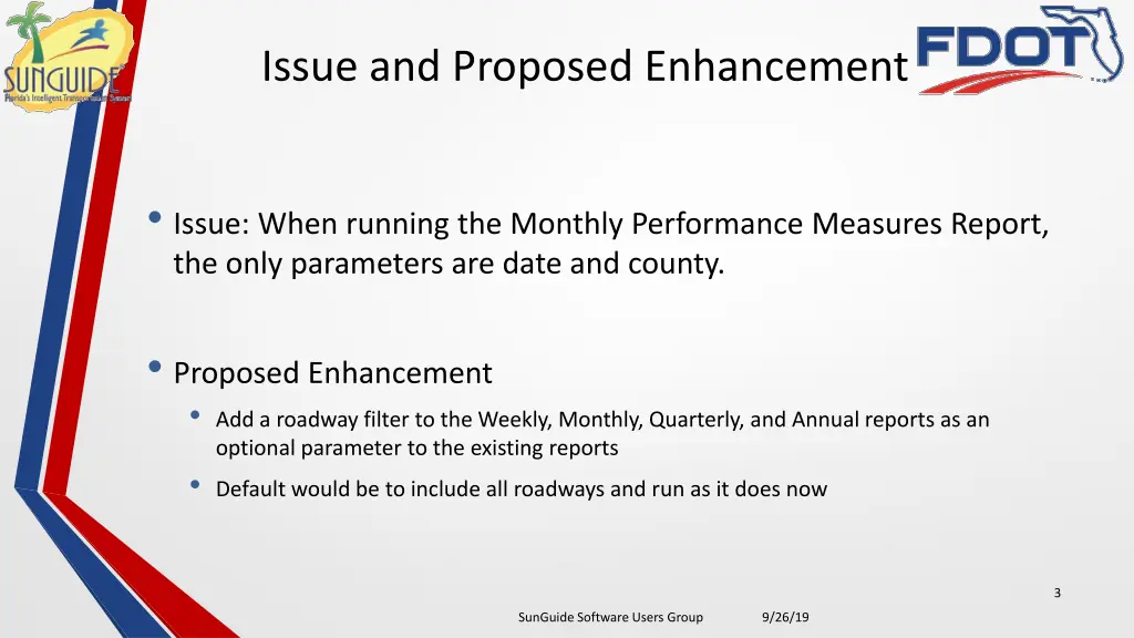 issue and proposed enhancement