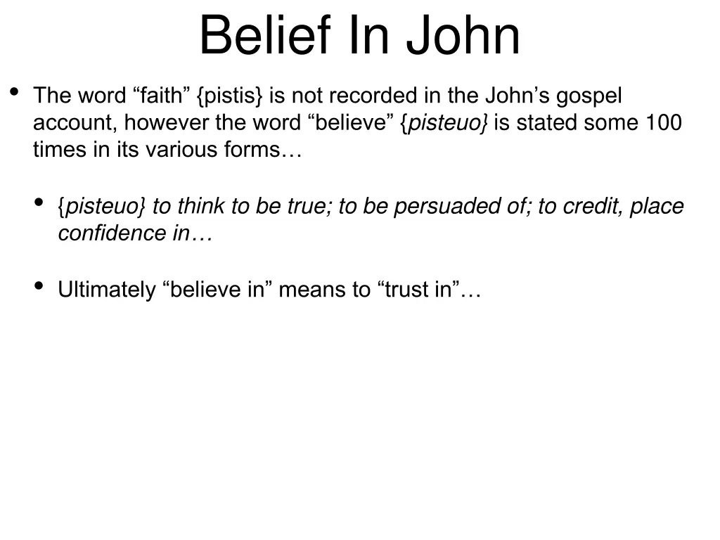 belief in john 3