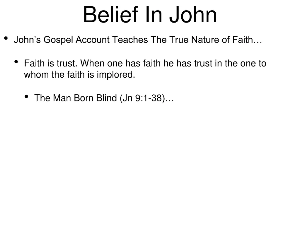 belief in john 4