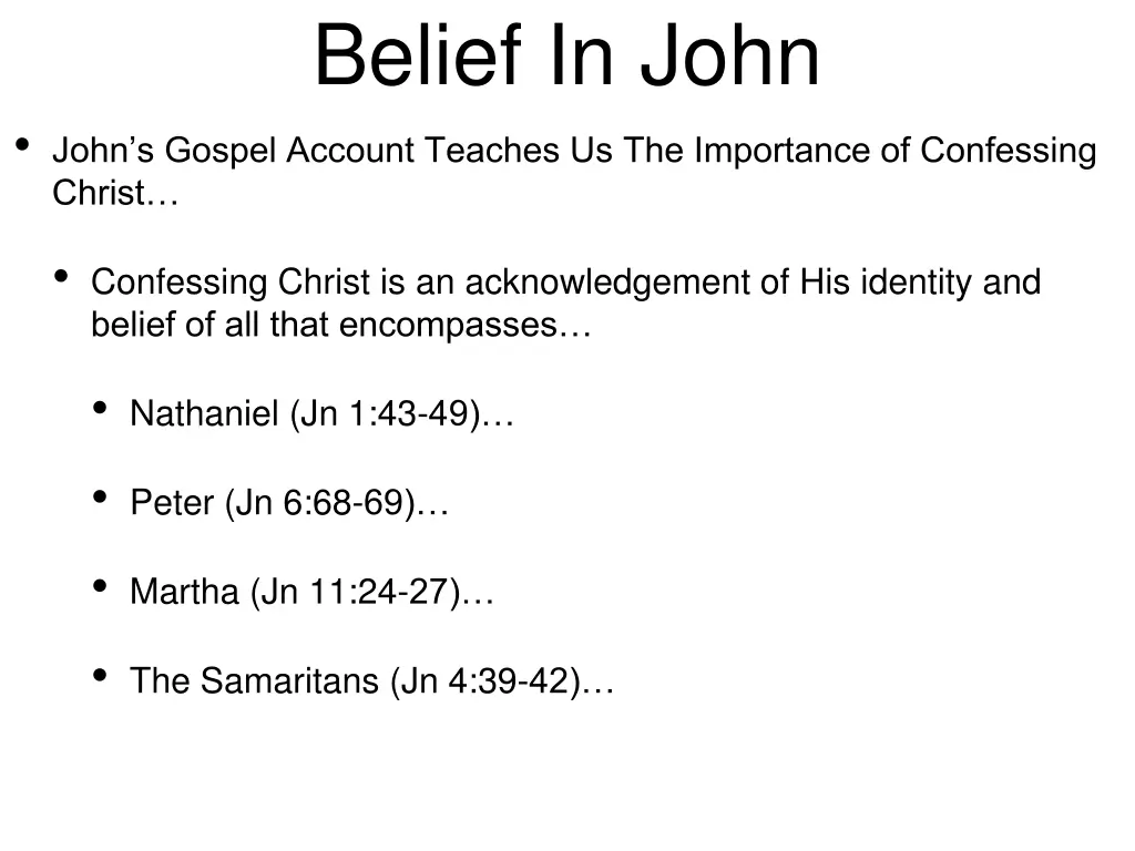 belief in john 6