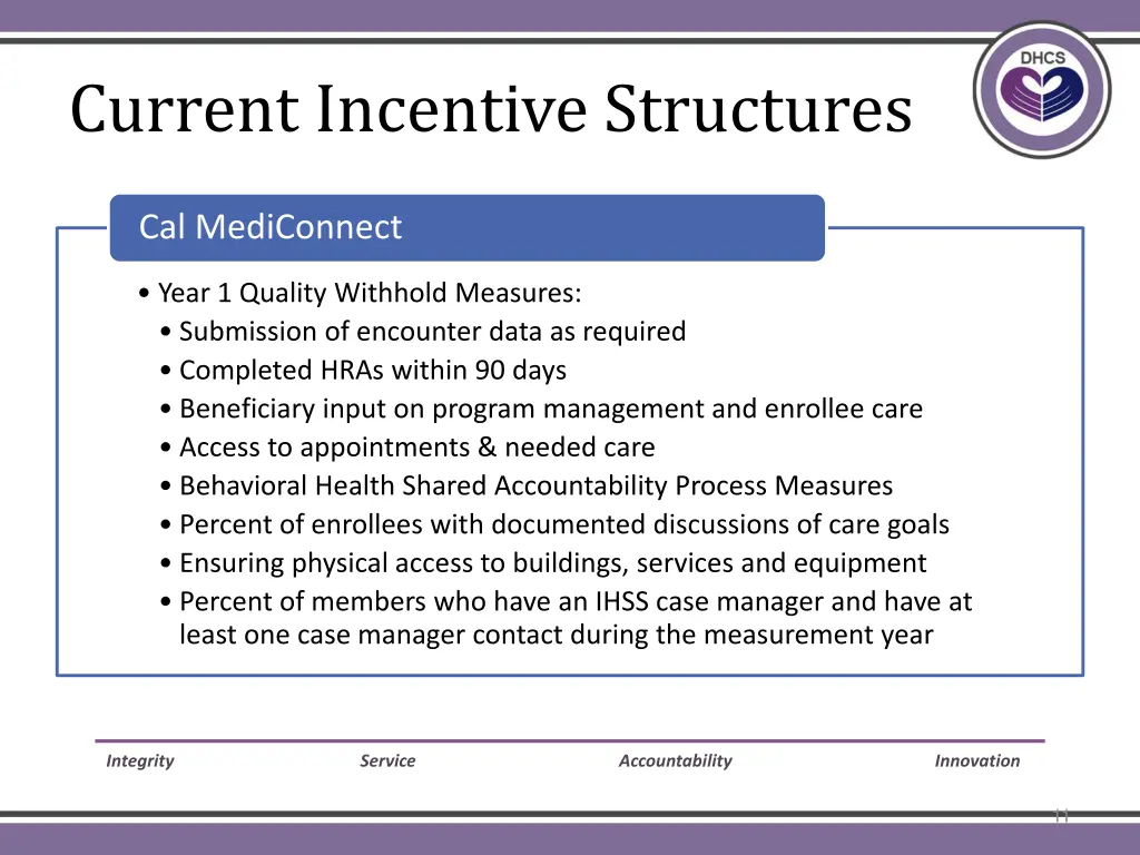 current incentive structures 2