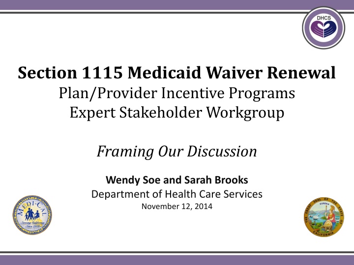 section 1115 medicaid waiver renewal plan