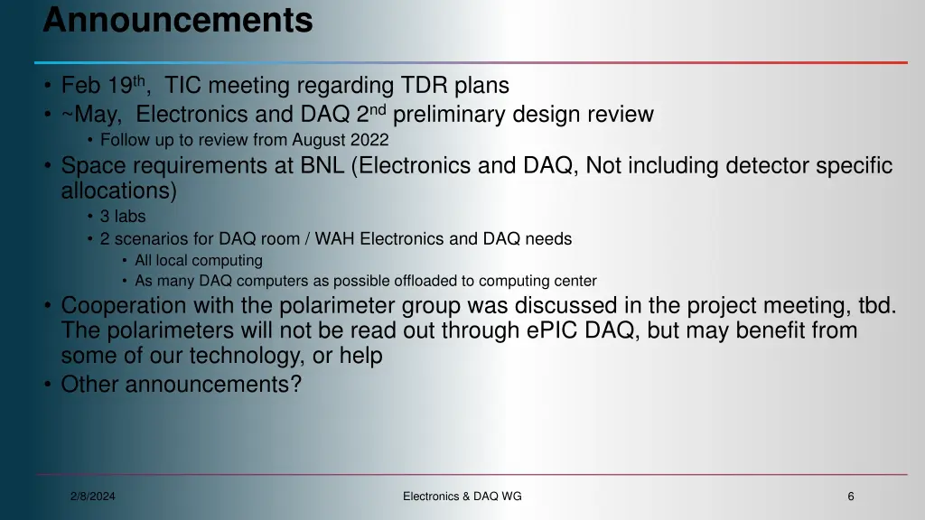 announcements 1