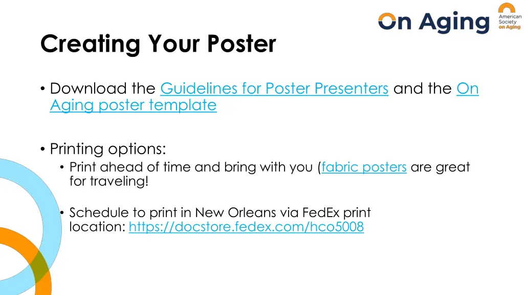 creating your poster