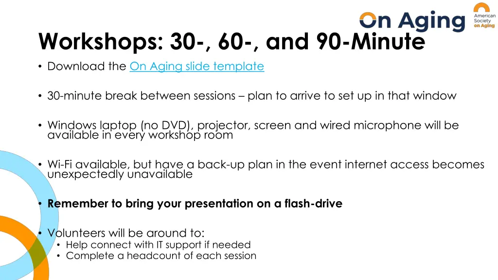 workshops 30 60 and 90 minute download