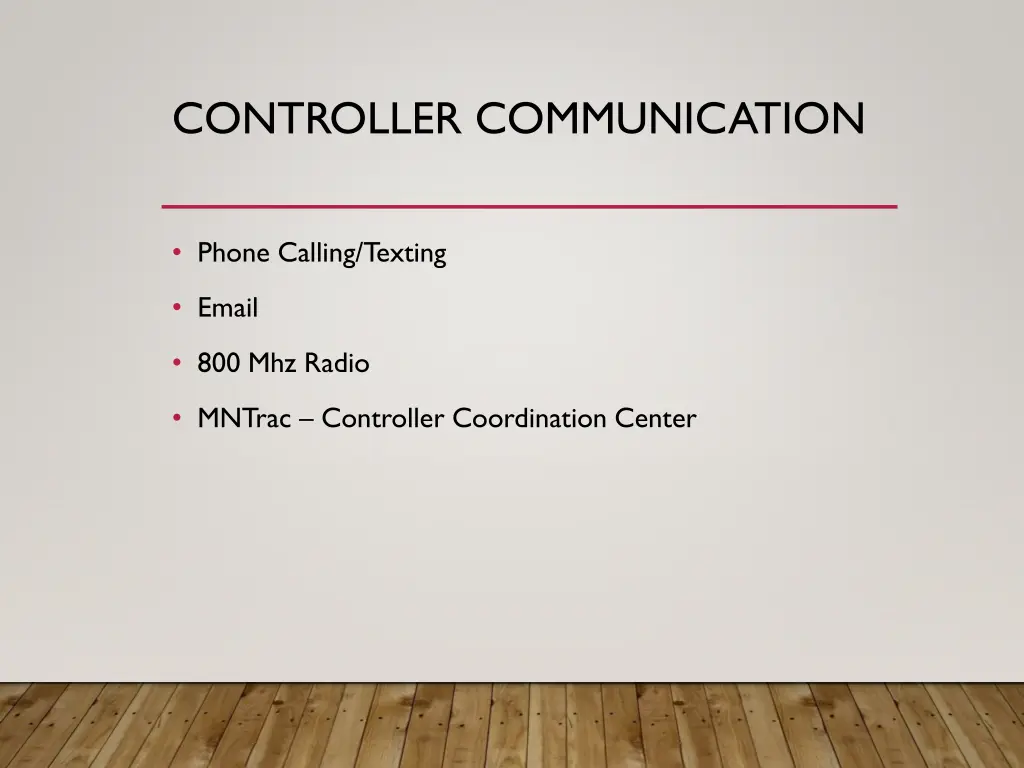 controller communication
