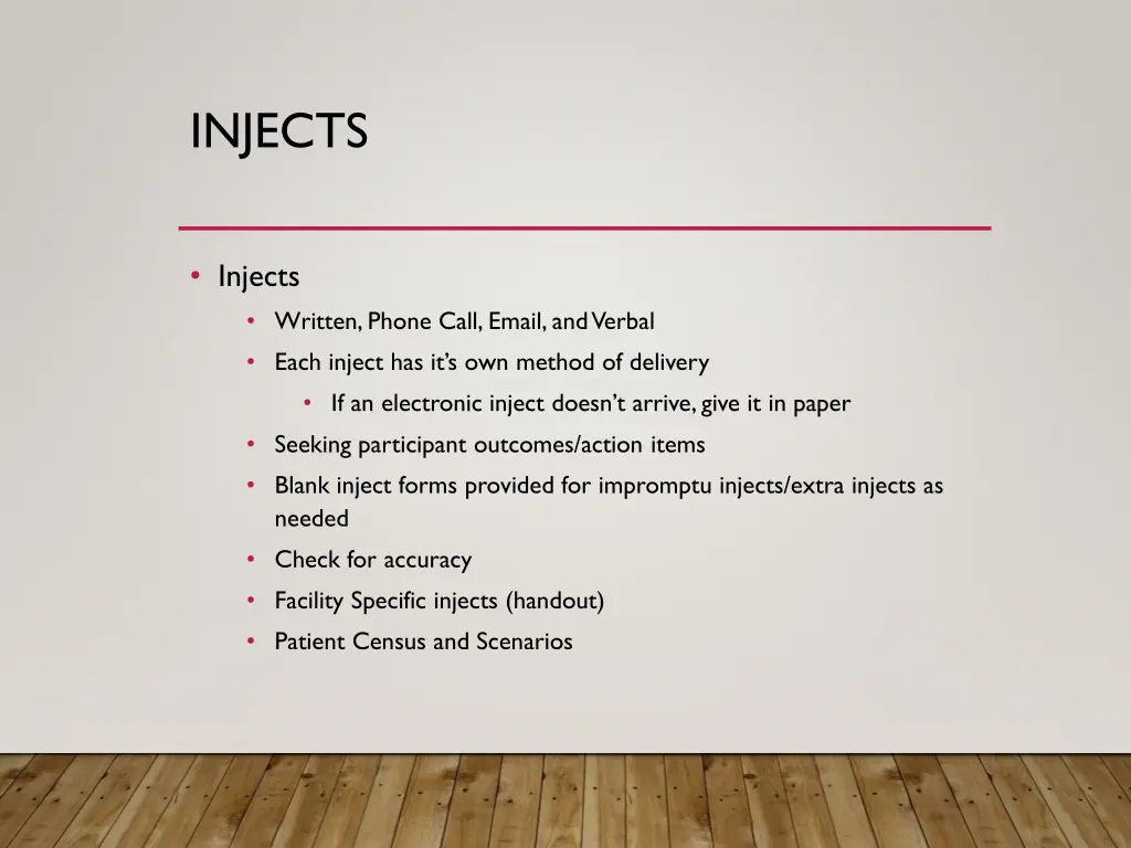 injects