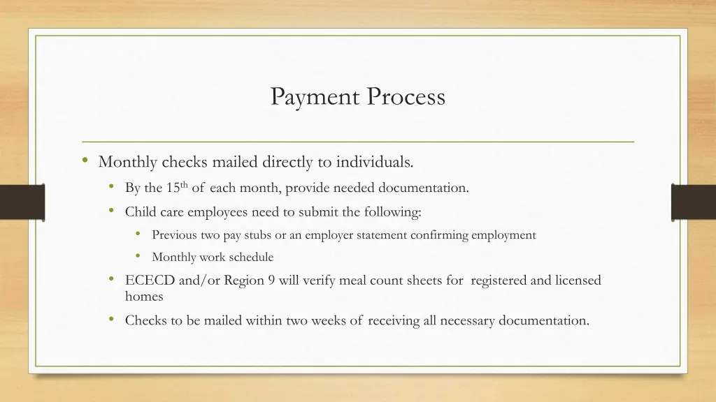payment process