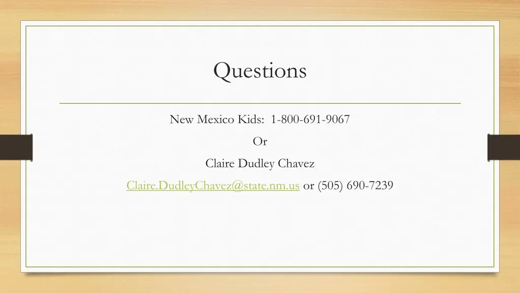 questions