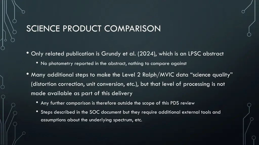 science product comparison
