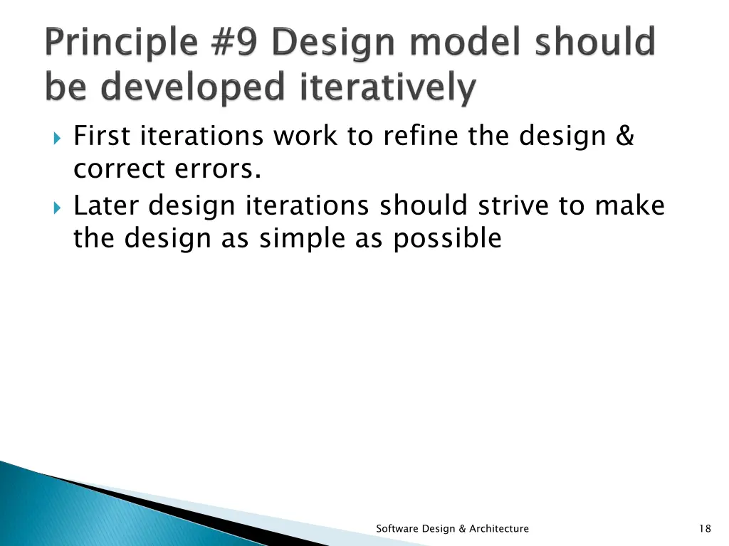 first iterations work to refine the design