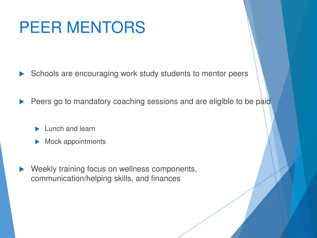 peer mentors