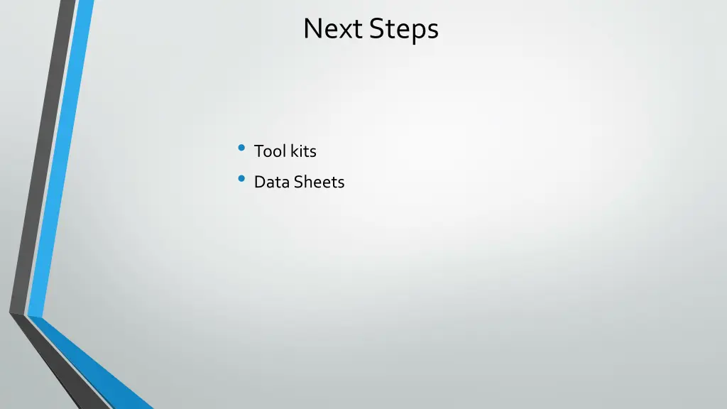 next steps