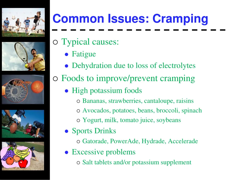 common issues cramping