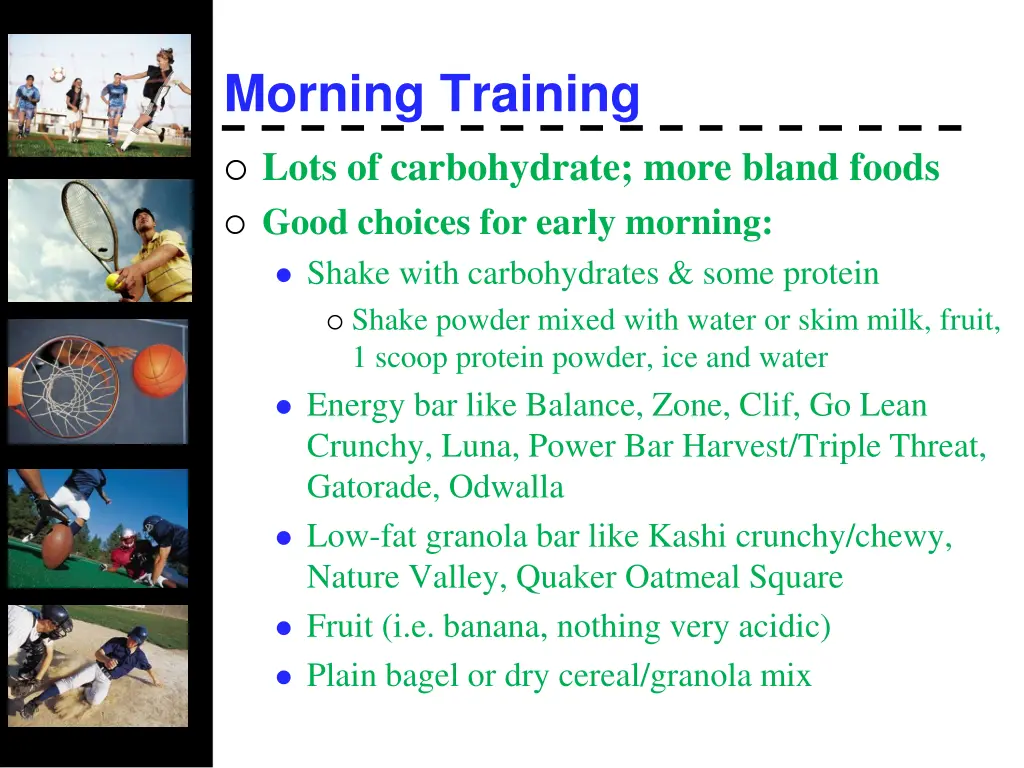morning training