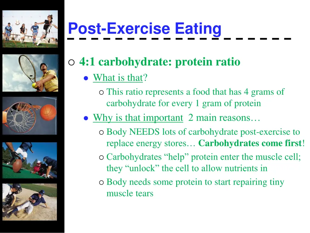post exercise eating