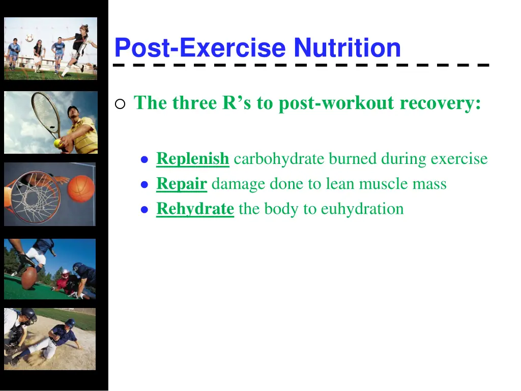 post exercise nutrition