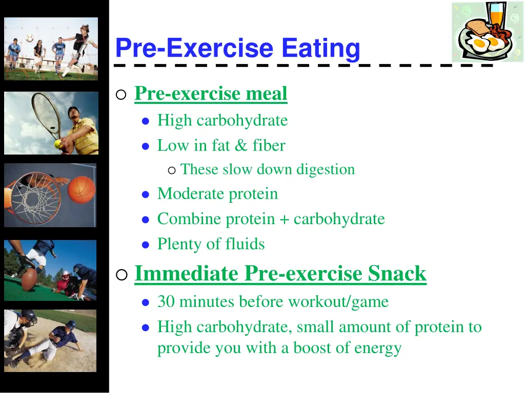 pre exercise eating