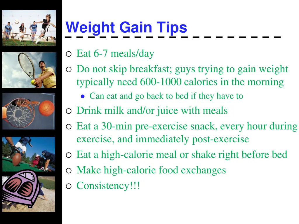 weight gain tips