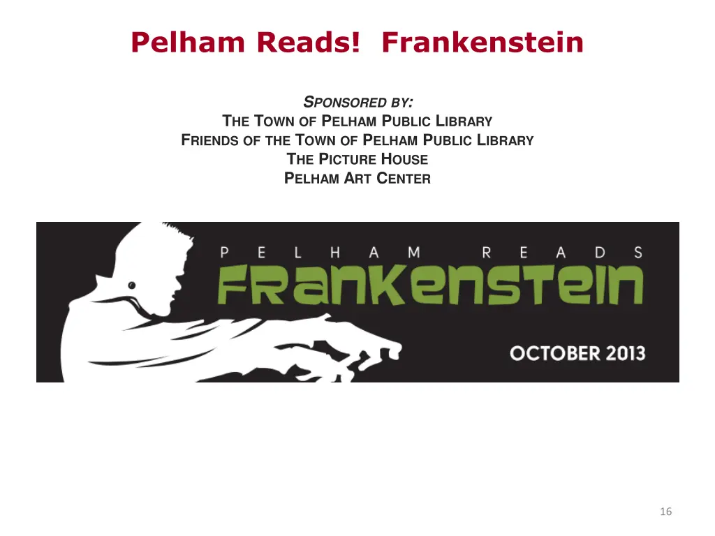 pelham reads frankenstein