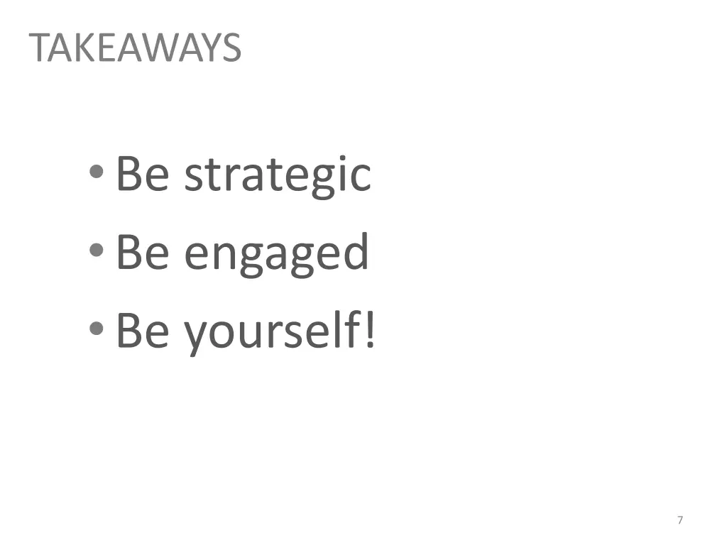 takeaways