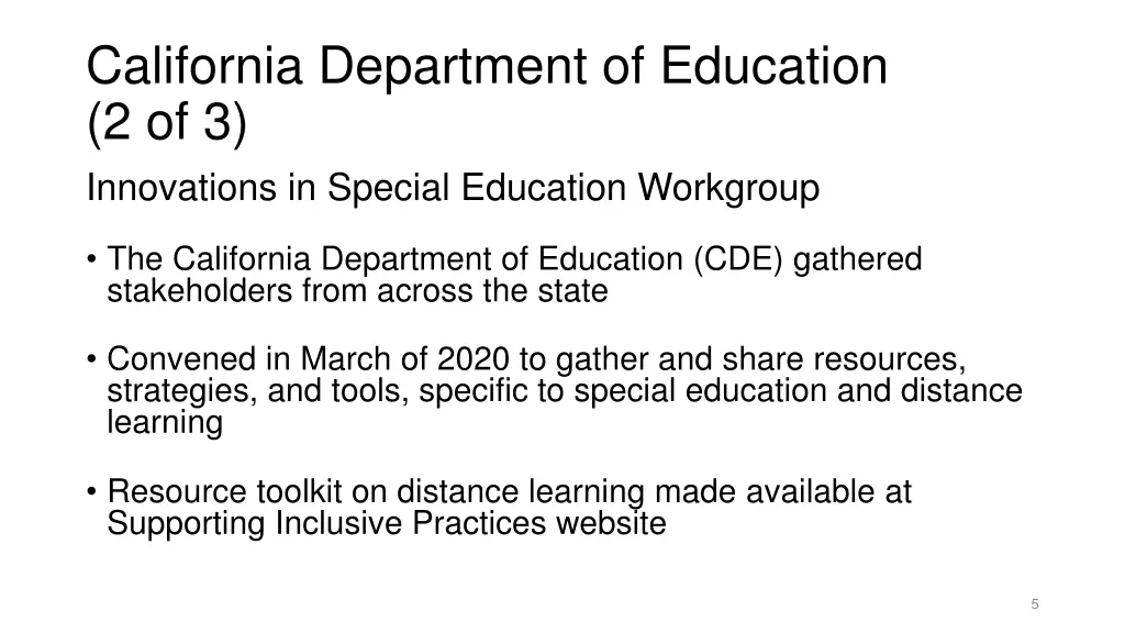 california department of education