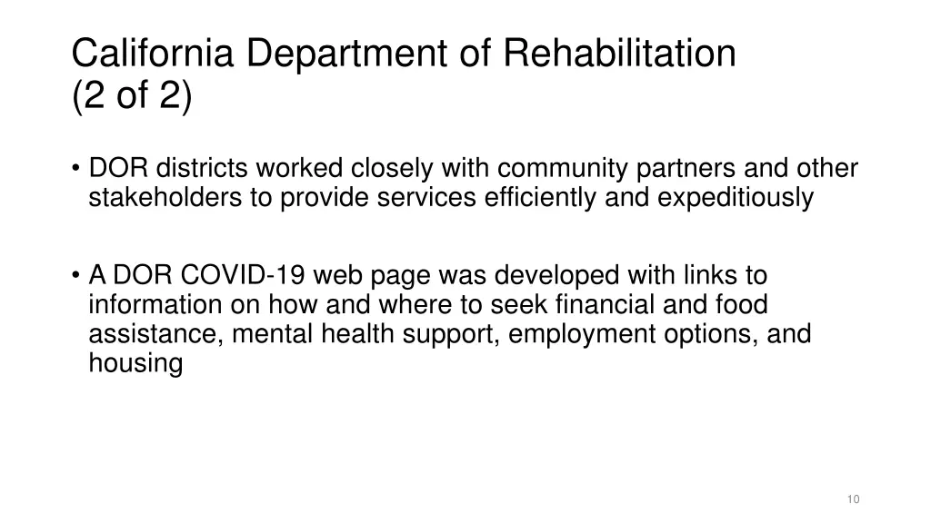california department of rehabilitation 2 of 2