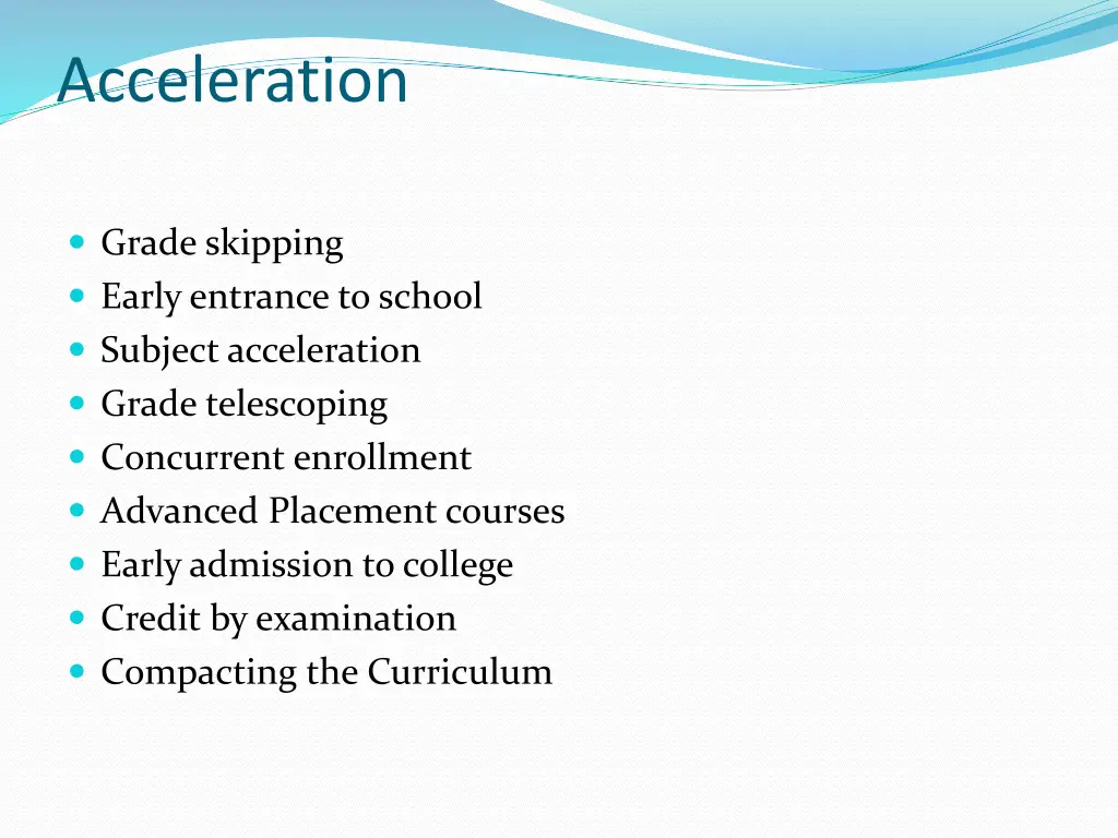 acceleration