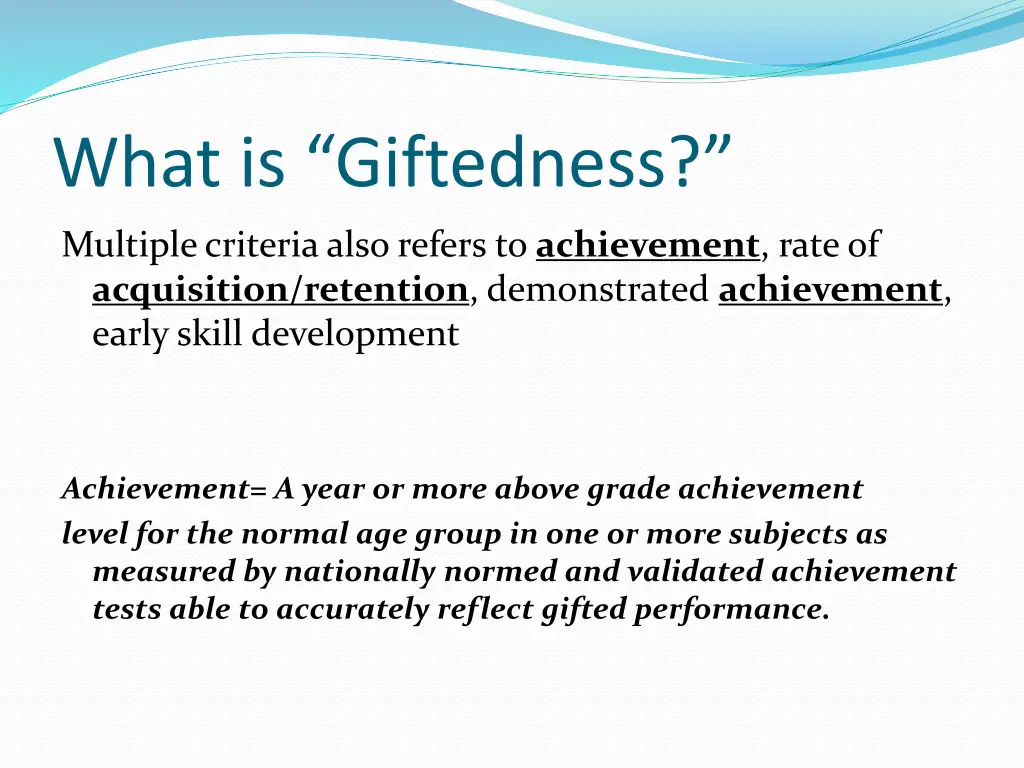 what is giftedness 3