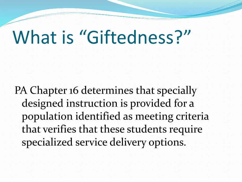 what is giftedness
