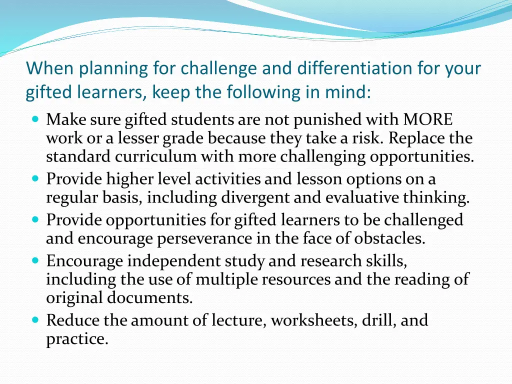 when planning for challenge and differentiation 1