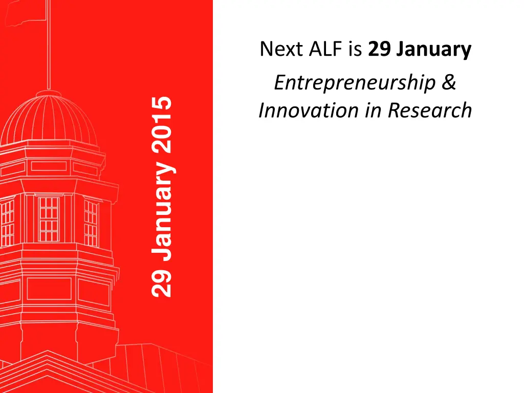 next alf is 29 january entrepreneurship