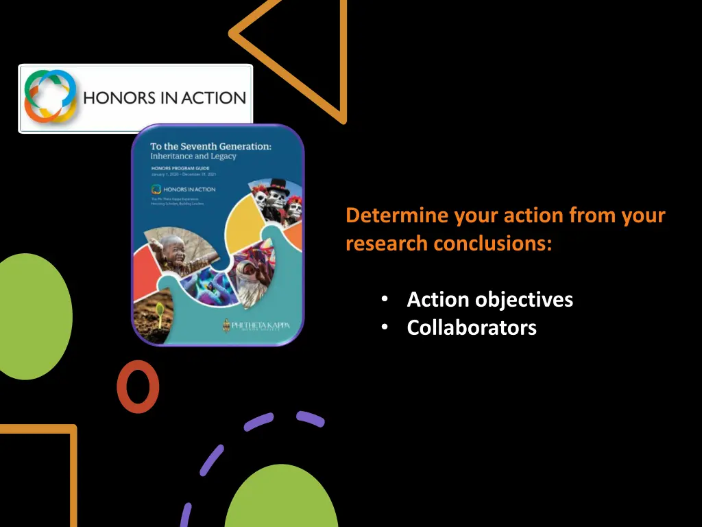 determine your action from your research