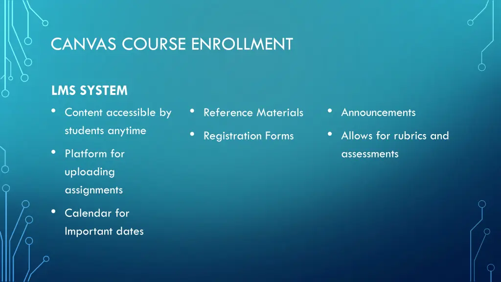 canvas course enrollment