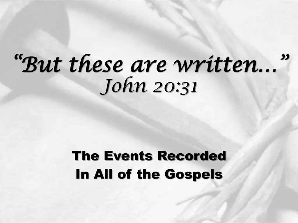 but these are written but these are written john