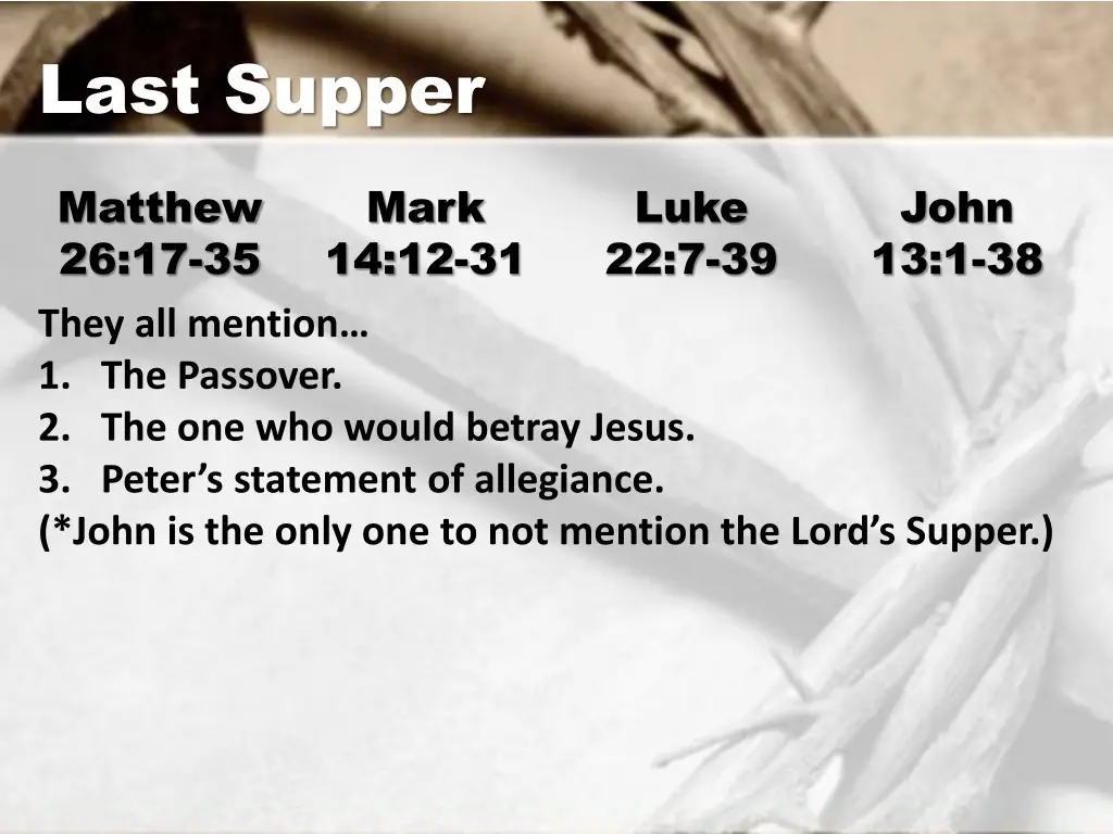 last supper