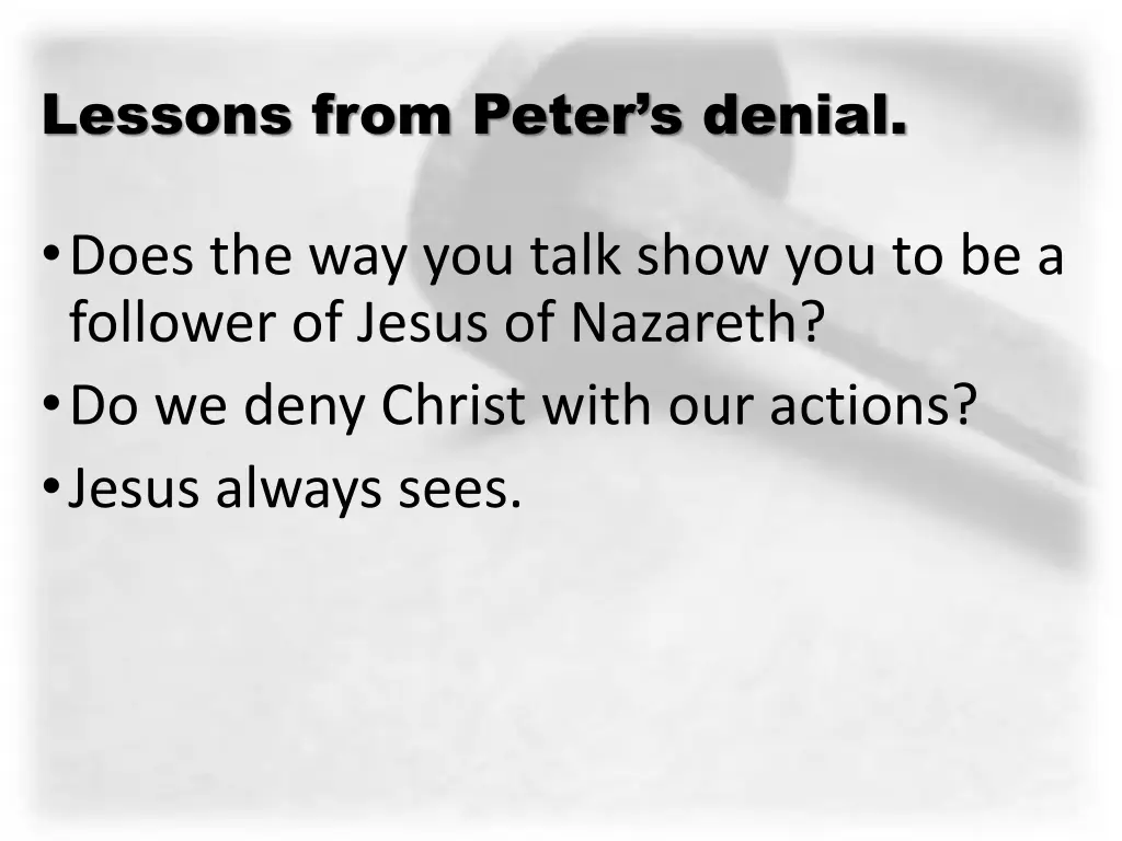 lessons from peter s denial