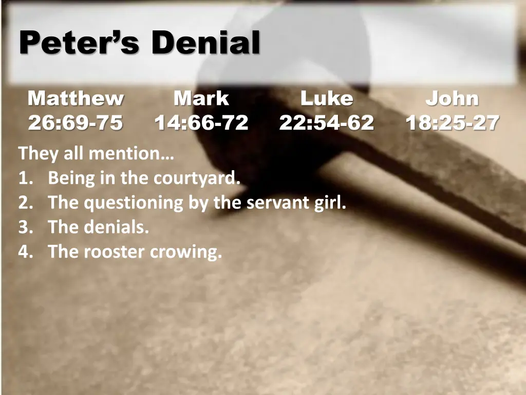 peter s denial