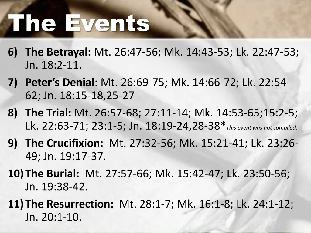 the events 1