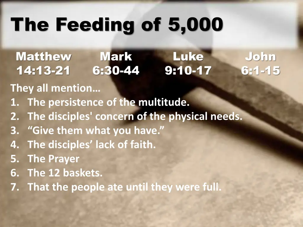 the feeding of 5 000