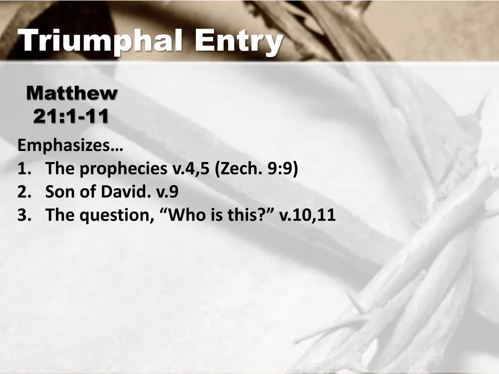 triumphal entry 1