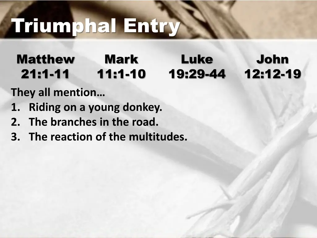 triumphal entry
