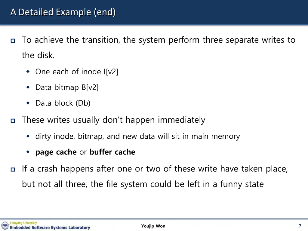 a detailed example end